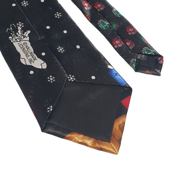 Hallmark Christmas Reindeer Tie Mens Novelty Holiday Neckwear Festive Presents - Picture 5 of 5